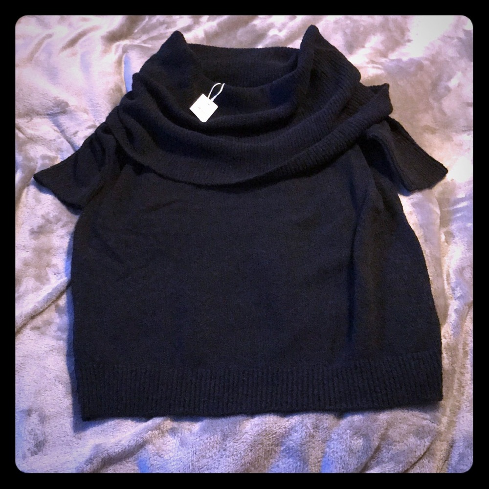 LOFT Black Off The Shoulder Sweater Size Small